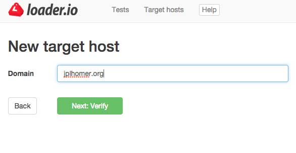 Setting a Host Name on Loader.io
